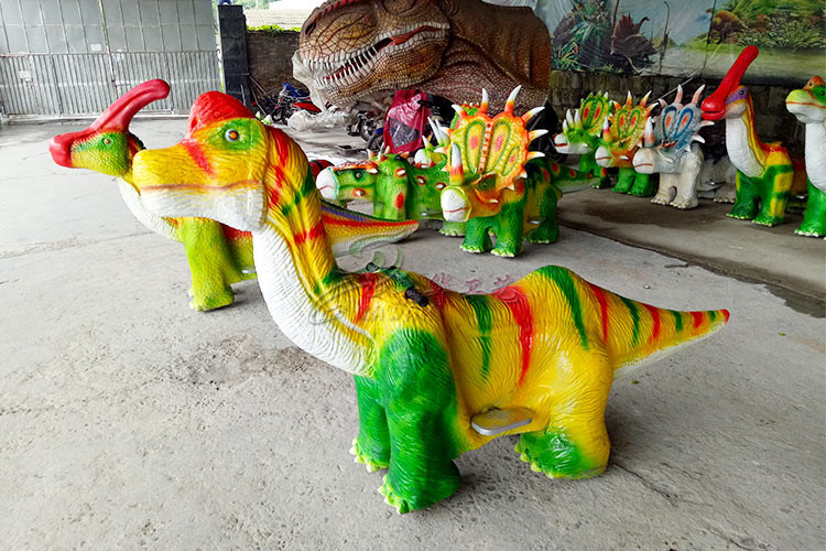 Coin Operated Dinosaur Battery Car Walking Simulation Ride For Amusement Park
