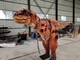 Dorosły model kostiumu dinozaura karnotaura z ukrytą nogą