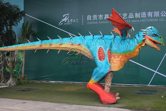 Długi, 4-metrowy ręcznie robiony elektryczny realistyczny kostium dinozaura