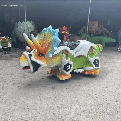 Niestandardowa animatroniczna jazda dinozaurem w naturalnym kolorze dla parku rozrywki