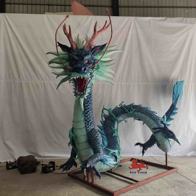 Żywy dźwięk Realistyczne animatroniczne zwierzęta Chińskie mityczne stworzenia Zielony smok