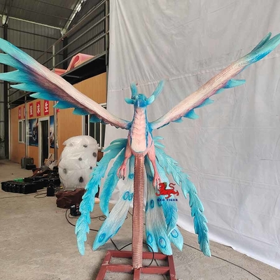 kupować Konfigurowalne realistyczne zwierzęta animatroniczne Chińskie starożytne stworzenia Zielony ptak online manufacture