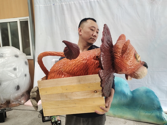 kupować Niestandardowa długość realistyczny dinozaur na imprezę Cosplay Prop silikonowy smok pacynka w niestandardowych kolorach online manufacture