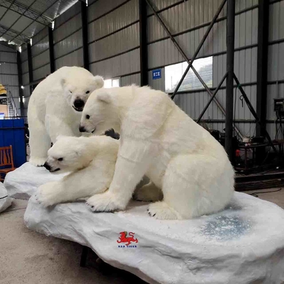 Realistyczny Animatronic Life Size Niedźwiedź polarny Dostosowane Dostępne 12 miesięcy gwarancji