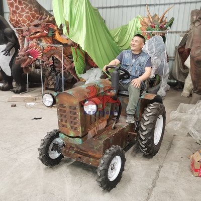 Nowy animatroniczny, jeżdżący traktor, park rozrywki, park rozrywki